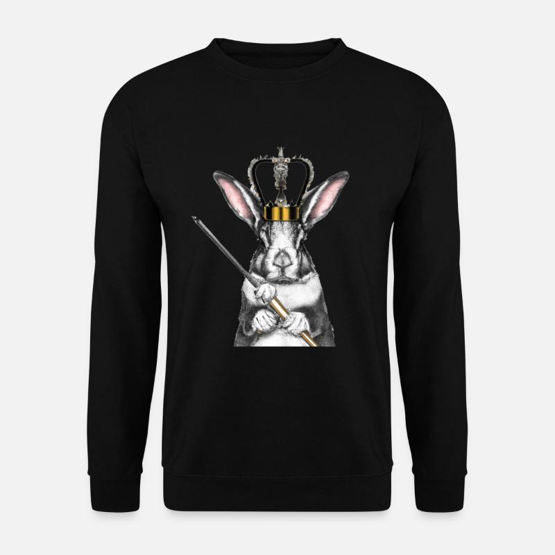 Rabbit Sceptre Queen Crown - Unisex Sweatshirt - black