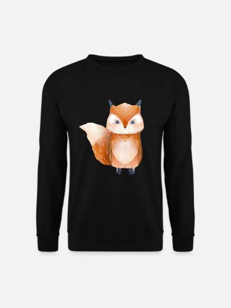 Fuchs Waldtier - Unisex Pullover - Schwarz