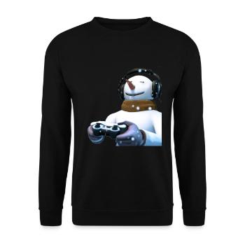 Gamer Gaming Gamers - Unisex Sweatshirt - black - Front - Alina (178cm) & Michal (187cm)