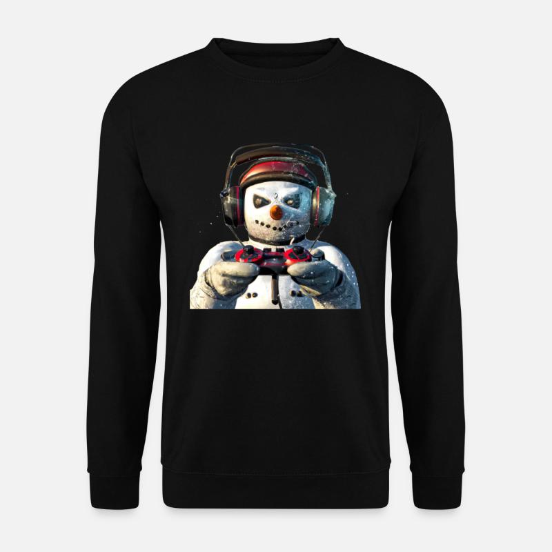 Snowman Gaming Gamepad - Unisex Sweatshirt - black