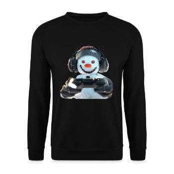 Manette de jeu Snowman Gamer - Sweat-shirt Unisexe - noir - Devant - Alina (178cm) & Michal (187cm)