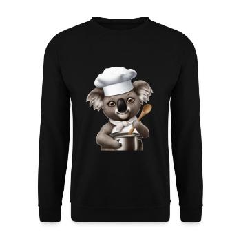 Cuillère de cuisson Koala - Sweat-shirt Unisexe - noir - Devant - Alina (178cm) & Michal (187cm)