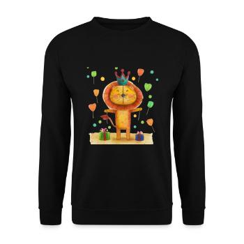 Birthday Day Leo - Unisex Sweatshirt - black - Front - Alina (178cm) & Michal (187cm)