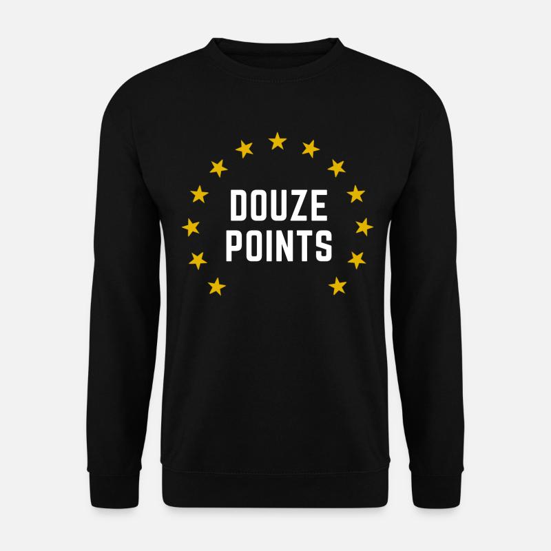 Eurovision Song Contest Douze Points Schweiz - Unisex Pullover - Schwarz