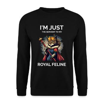 Proud Cat Owner - Unisex Sweatshirt - black - Front - Alina (178cm) & Michal (187cm)