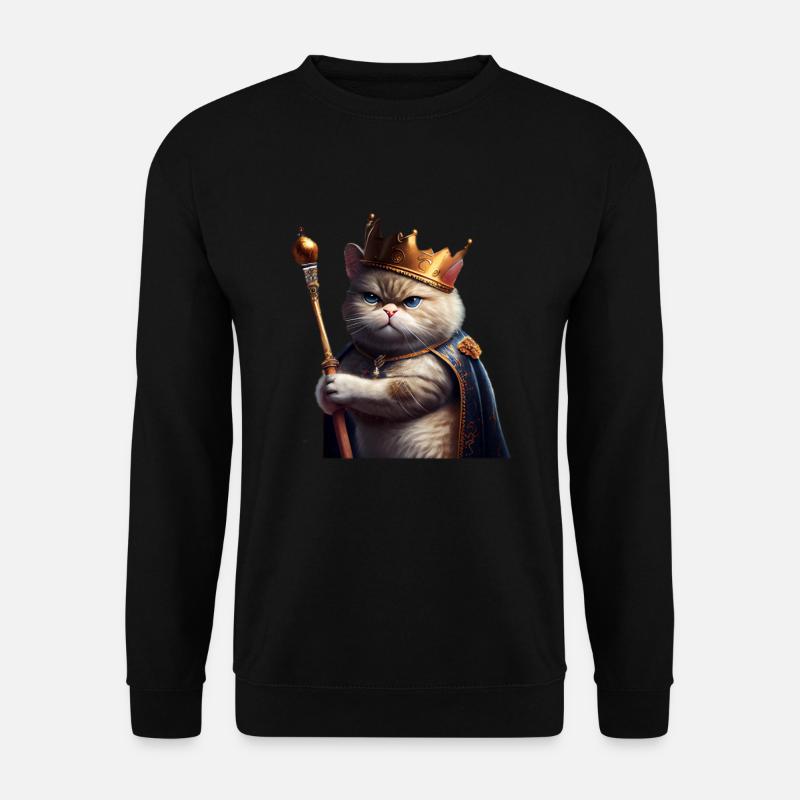 Königliche Katze - Unisex Pullover - Schwarz