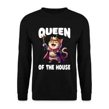 Proud Cat Mom - Unisex Sweatshirt - black - Front - Alina (178cm) & Michal (187cm)