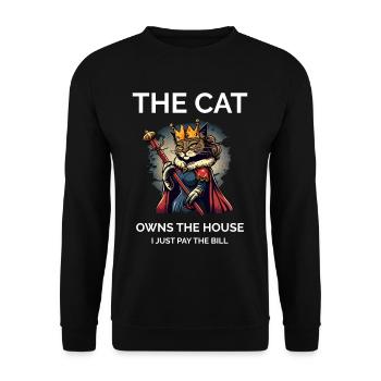 Propriétaire de chat drôle Dire maman chat - Sweat-shirt Unisexe - noir - Devant - Alina (178cm) & Michal (187cm)