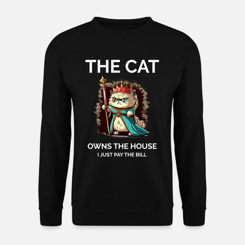 Stolze Katzenmutter - Unisex Pullover - Schwarz