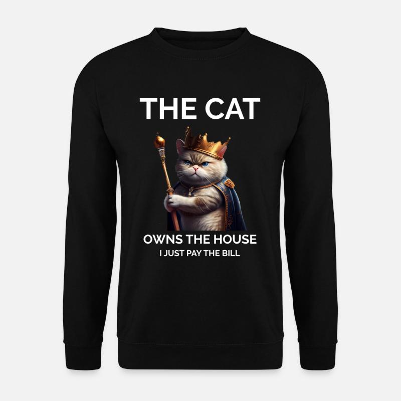 Funny Cat Saying Crazy Cat Lady - Unisex Sweatshirt - black