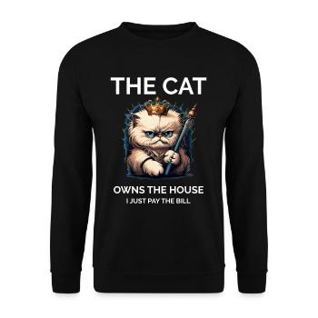 Fier propriétaire de chat - Sweat-shirt Unisexe - noir - Devant - Alina (178cm) & Michal (187cm)