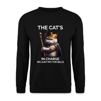 Les chats en charge du chat royal - Sweat-shirt Unisexe - noir - Devant - Alina (178cm) & Michal (187cm)