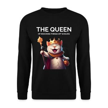 Katzeneltern sagen Kätzchen - Unisex Pullover - Schwarz - Vorne - Alina (178cm) & Michal (187cm)