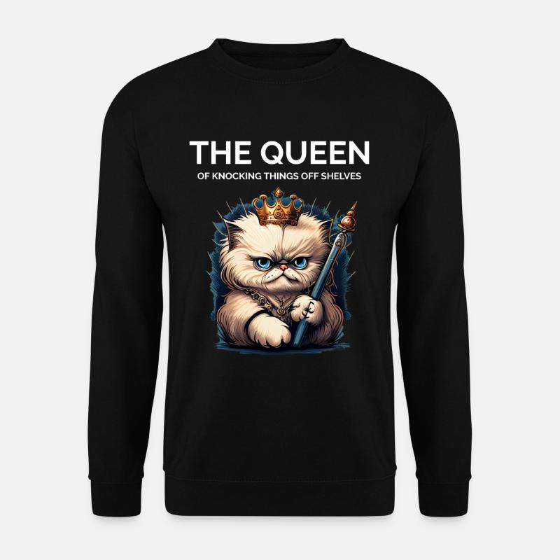 Katzenbesitzer Lustiges Sprichwort Katzenmutter - Unisex Pullover - Schwarz