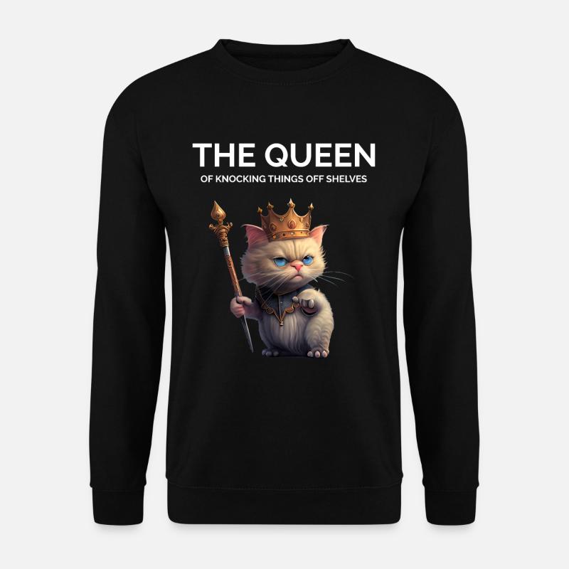 Stolze Katzenmutter - Unisex Pullover - Schwarz