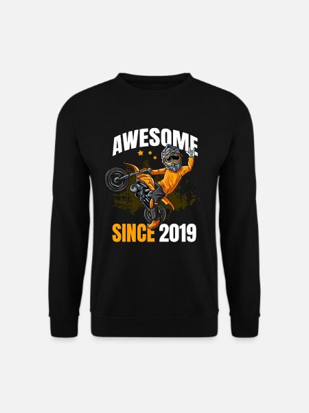 Génial depuis 2019 - 4ème anniversaire du pilote de motocross - Sweat-shirt Unisexe - noir