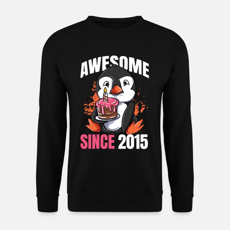 Genial seit 2015 - 8. Pinguin Geburtstag - Unisex Pullover - Schwarz