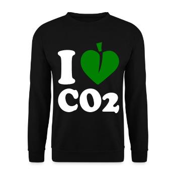 I love co2 - Unisex Sweatshirt - black - Front - Alina (178cm) & Michal (187cm)