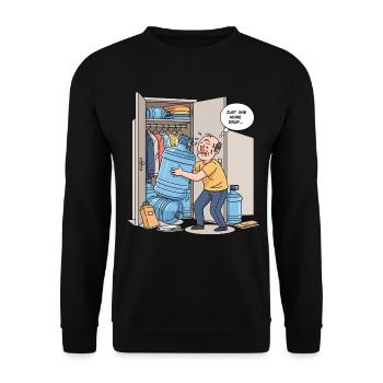 Nur ein weiterer Tropfen... - Unisex Pullover - Schwarz - Vorne - Alina (178cm) & Michal (187cm)