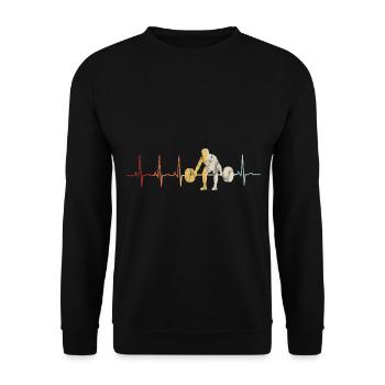 Bodybuilding Bodybuilder GYM Gym ECG - Unisex Sweatshirt - black - Front - Alina (178cm) & Michal (187cm)