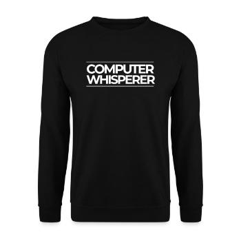 Computer Whisperer Nerd Stuff Geek Informatik Pc - Unisex Pullover - Schwarz - Vorne - Alina (178cm) & Michal (187cm)