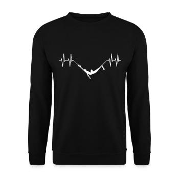 Hammock and Relaxing - Unisex Sweatshirt - black - Front - Alina (178cm) & Michal (187cm)