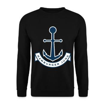 Hambourg HH Hamburger Jung Hommes garçons - Sweat-shirt Unisexe - noir - Devant - Alina (178cm) & Michal (187cm)