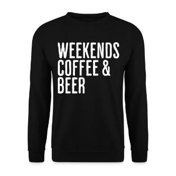Coffee & Beer Weekends Comedy Weekend - Unisex Sweatshirt - black - Front - Alina (178cm) & Michal (187cm)