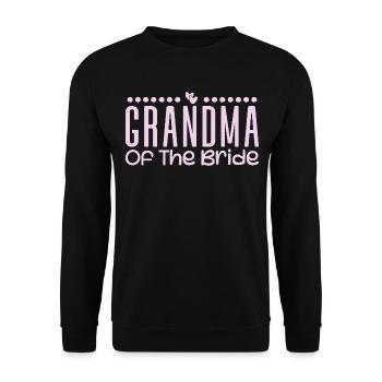 Grandma Of The Bride Wedding Party Family Wedding - Sweat-shirt Unisexe - noir - Devant - Alina (178cm) & Michal (187cm)