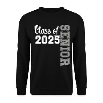 Class of 2025 Senior Graduation Pride Gift - Unisex Pullover - Schwarz - Vorne - Alina (178cm) & Michal (187cm)