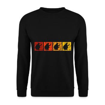 Club de golf rétro Golf golf - Sweat-shirt Unisexe - noir - Devant - Alina (178cm) & Michal (187cm)