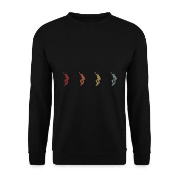 Skateboarder Skateboard Skater Skate Skateing - Sweat-shirt Unisexe - noir - Devant - Alina (178cm) & Michal (187cm)