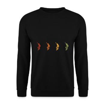 Skateboarder Skateboard Skater Skate Skateing - Unisex Sweatshirt - black - Front - Alina (178cm) & Michal (187cm)