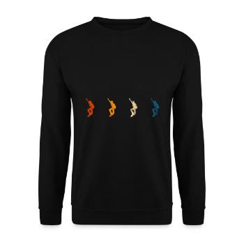 Skateboarder Skateboard Skater Skate Skateing - Unisex Sweatshirt - black - Front - Alina (178cm) & Michal (187cm)