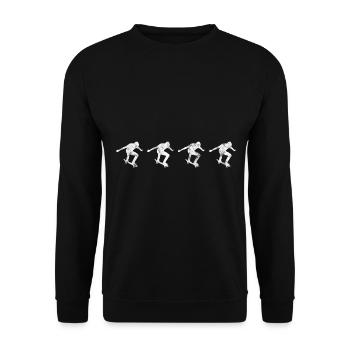Skateboarder Skateboard Skater Skate Skateing - Unisex Sweatshirt - black - Front - Alina (178cm) & Michal (187cm)