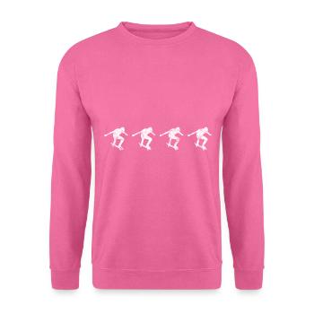 Skateboarder Skateboard Skater Skate Skateing - Sweat-shirt Unisexe - rose - Devant