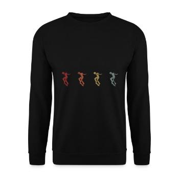 Skateboarder Skateboard Skater Skate Skateing - Unisex Sweatshirt - black - Front - Alina (178cm) & Michal (187cm)