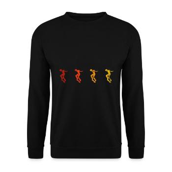 Skateboarder Skateboard Skater Skate Skateing - Unisex Sweatshirt - black - Front - Alina (178cm) & Michal (187cm)