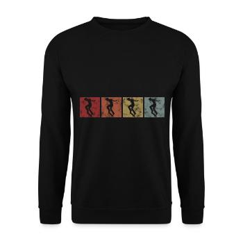 Skateboarder Skateboard Skater Skate Skateing - Unisex Sweatshirt - black - Front - Alina (178cm) & Michal (187cm)