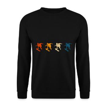 Skateboarder Skateboard Skater Skate Skateing - Unisex Sweatshirt - black - Front - Alina (178cm) & Michal (187cm)