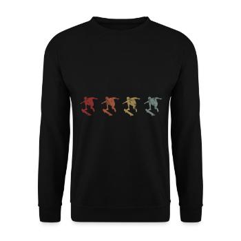 Skateboarder Skateboard Skater Skate Skateing - Unisex Sweatshirt - black - Front - Alina (178cm) & Michal (187cm)
