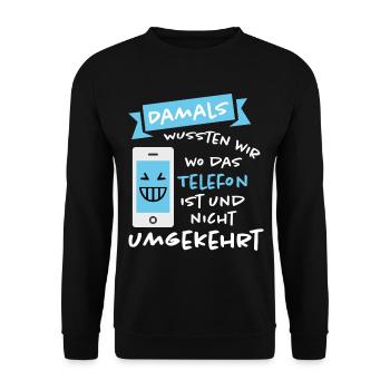 Lustig Lustiger Spruch Funny Geschenk Lustige - Unisex Pullover - Schwarz - Vorne - Alina (178cm) & Michal (187cm)