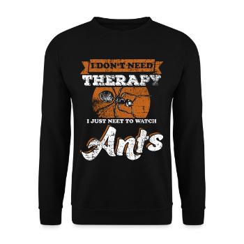 Observer les fourmis - Sweat-shirt Unisexe - noir - Devant - Alina (178cm) & Michal (187cm)