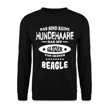 Beagle Hund Hunde - Unisex Pullover - Schwarz - Vorne - Alina (178cm) & Michal (187cm)