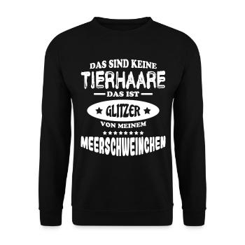 Meerschweinchen - Unisex Pullover - Schwarz - Vorne - Alina (178cm) & Michal (187cm)