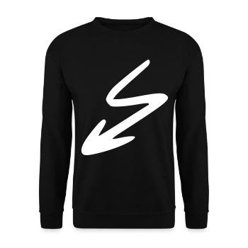 Flèche dessin esquisse blanc - Sweat-shirt Unisexe - noir - Devant - Alina (178cm) & Michal (187cm)