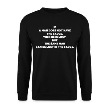 Citation amusante - Sweat-shirt Unisexe - noir - Devant - Alina (178cm) & Michal (187cm)