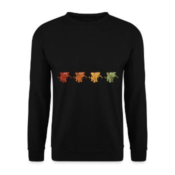 Eléphant éléphant pour enfants - Sweat-shirt Unisexe - noir - Devant - Alina (178cm) & Michal (187cm)