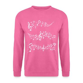 Notes de musique - Sweat-shirt Unisexe - rose - Devant