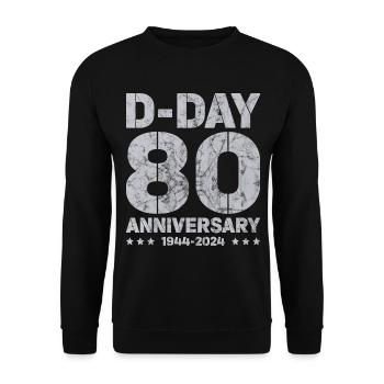 D-Day - Unisex Sweatshirt - black - Front - Alina (178cm) & Michal (187cm)